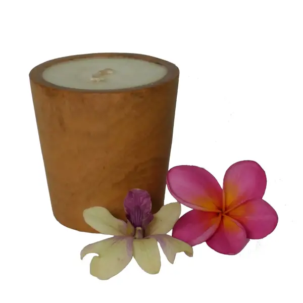 Product image 1 of the product “Wooden tlight, made of teak wood, 8 cm dia, 8.5 cm Height ”